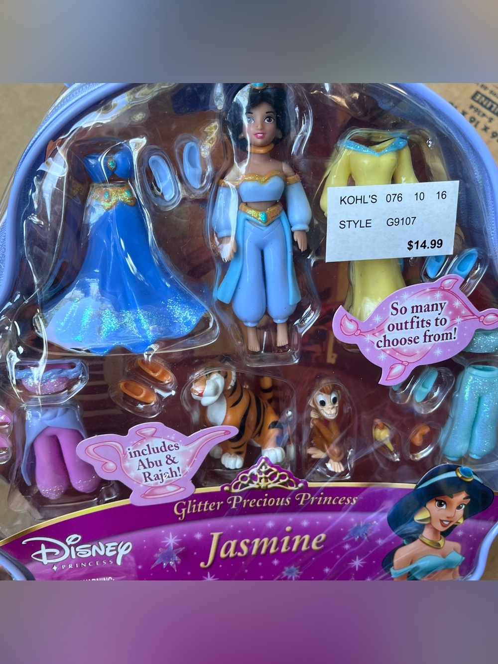 Disney Parks JASMINE Fashion Set Princess Doll Polly Pocket Size Vintage Rare